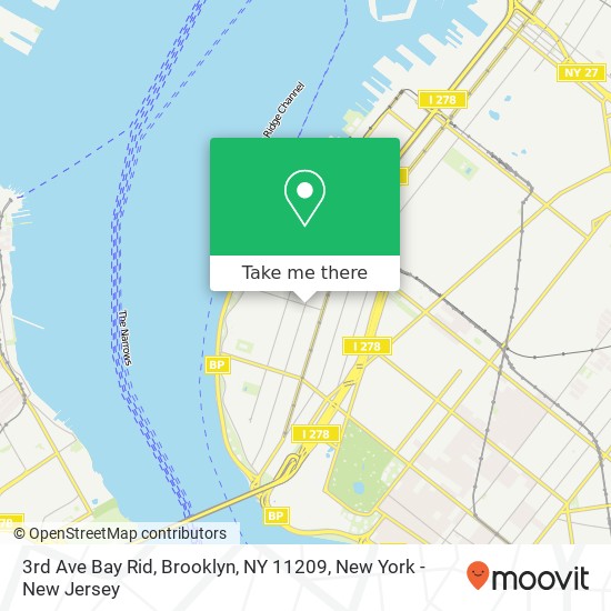 Mapa de 3rd Ave Bay Rid, Brooklyn, NY 11209