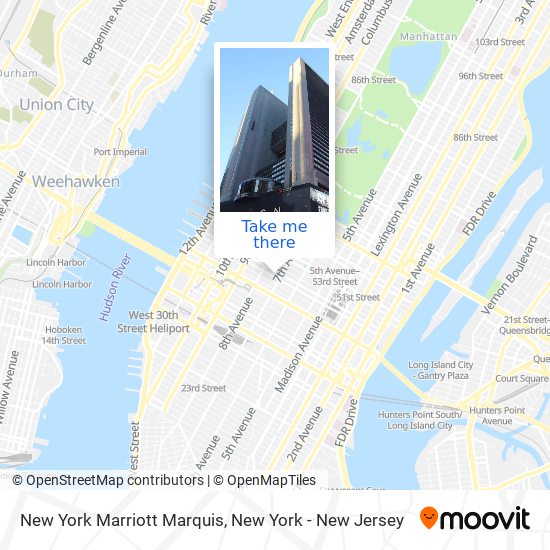 New York Marriott Marquis map