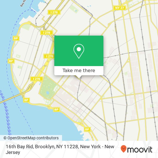 16th Bay Rid, Brooklyn, NY 11228 map