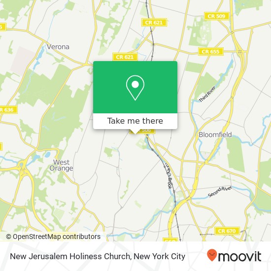 Mapa de New Jerusalem Holiness Church