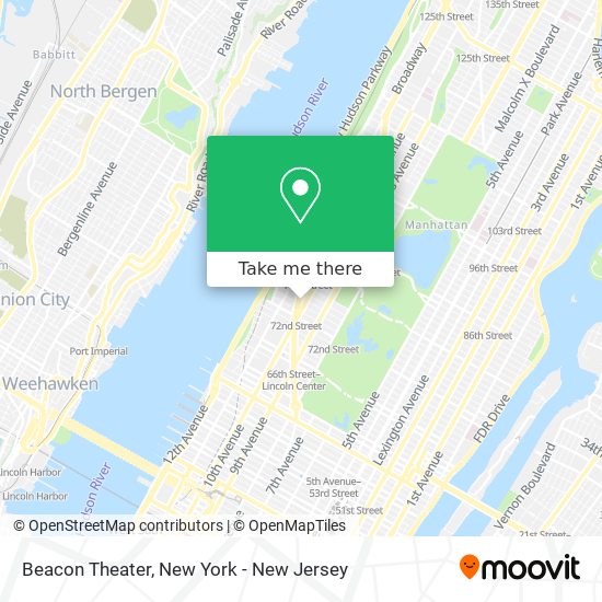 Mapa de Beacon Theater