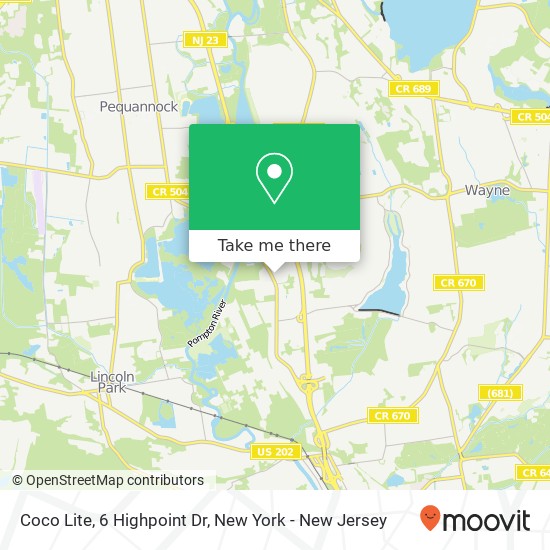 Mapa de Coco Lite, 6 Highpoint Dr
