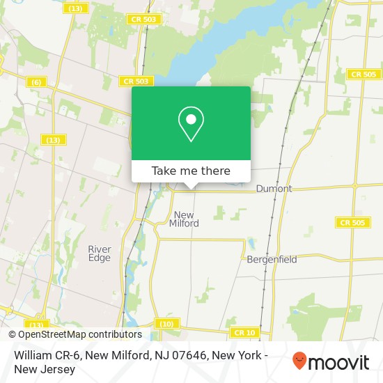 William CR-6, New Milford, NJ 07646 map
