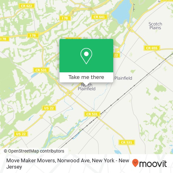 Mapa de Move Maker Movers, Norwood Ave