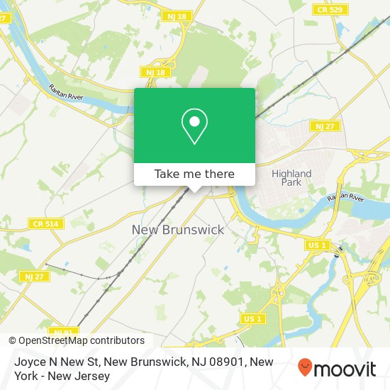 Joyce N New St, New Brunswick, NJ 08901 map