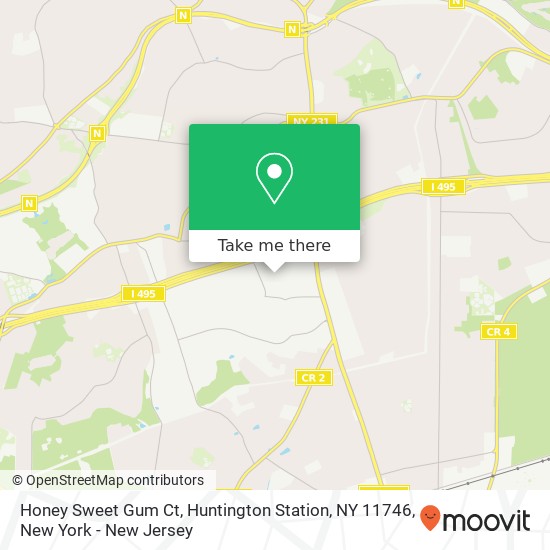 Mapa de Honey Sweet Gum Ct, Huntington Station, NY 11746