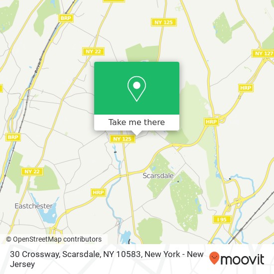 Mapa de 30 Crossway, Scarsdale, NY 10583