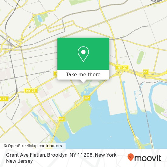 Grant Ave Flatlan, Brooklyn, NY 11208 map