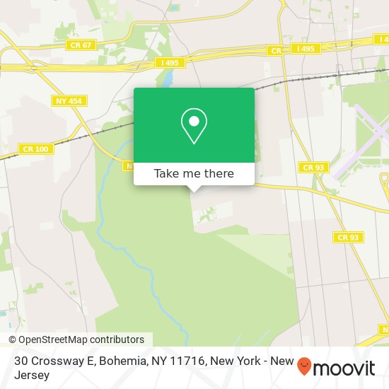 Mapa de 30 Crossway E, Bohemia, NY 11716