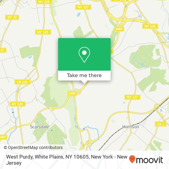 Mapa de West Purdy, White Plains, NY 10605