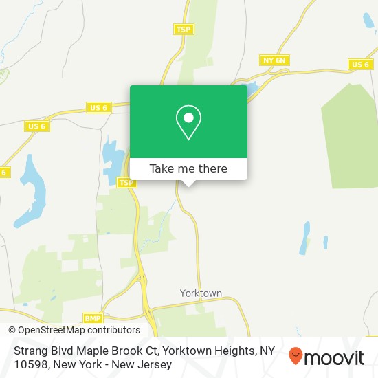 Mapa de Strang Blvd Maple Brook Ct, Yorktown Heights, NY 10598
