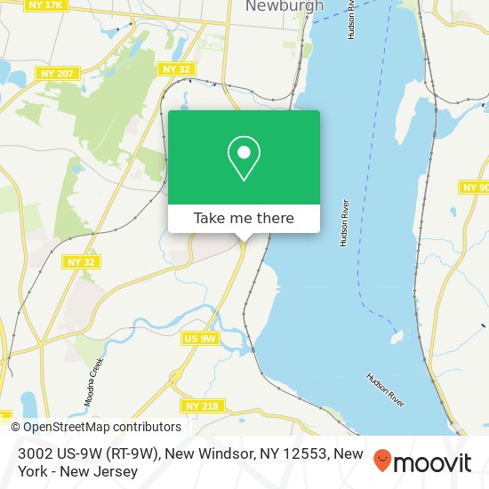 Mapa de 3002 US-9W (RT-9W), New Windsor, NY 12553