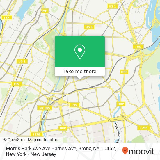 Mapa de Morris Park Ave Ave Barnes Ave, Bronx, NY 10462