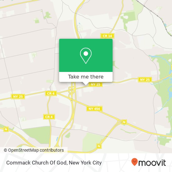 Mapa de Commack Church Of God