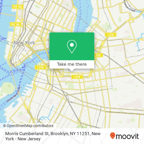 Mapa de Morris Cumberland St, Brooklyn, NY 11251