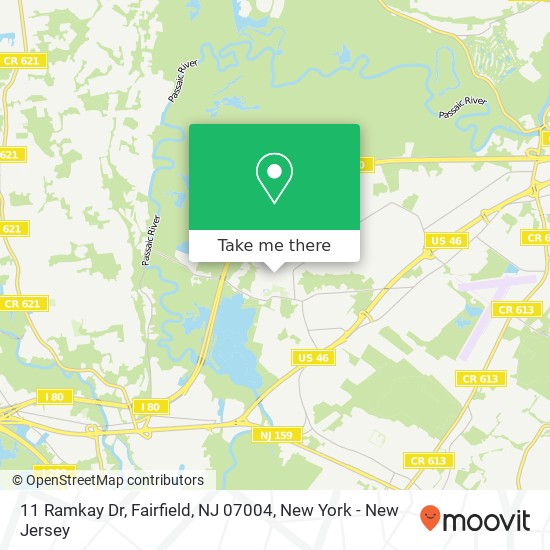 Mapa de 11 Ramkay Dr, Fairfield, NJ 07004