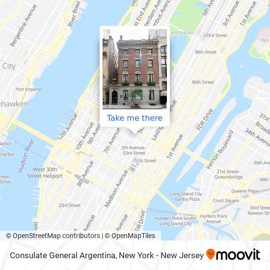 Consulate General Argentina map