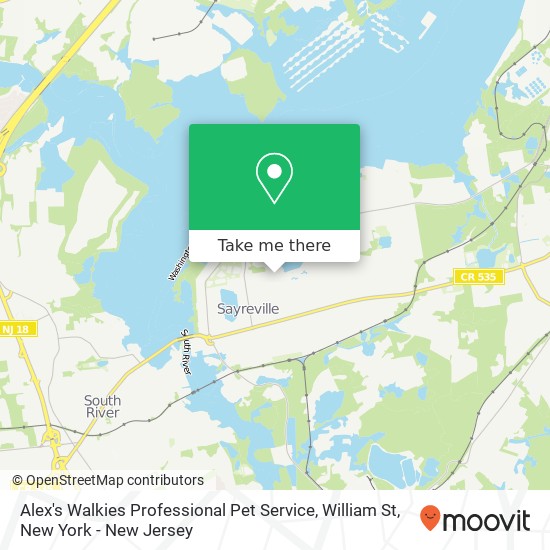 Mapa de Alex's Walkies Professional Pet Service, William St