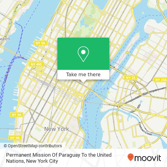 Mapa de Permanent Mission Of Paraguay To the United Nations