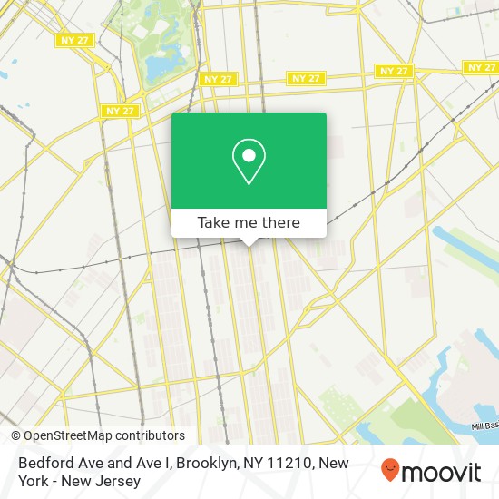 Mapa de Bedford Ave and Ave I, Brooklyn, NY 11210