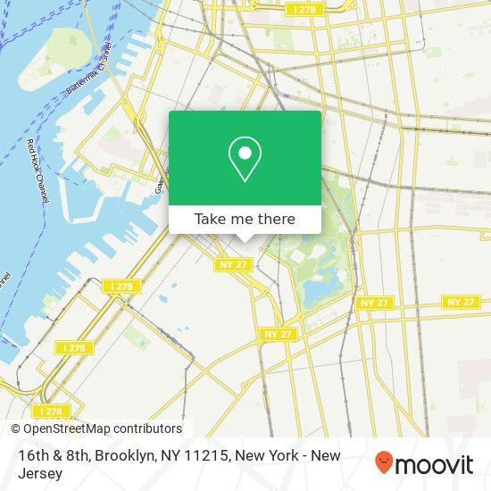 Mapa de 16th & 8th, Brooklyn, NY 11215