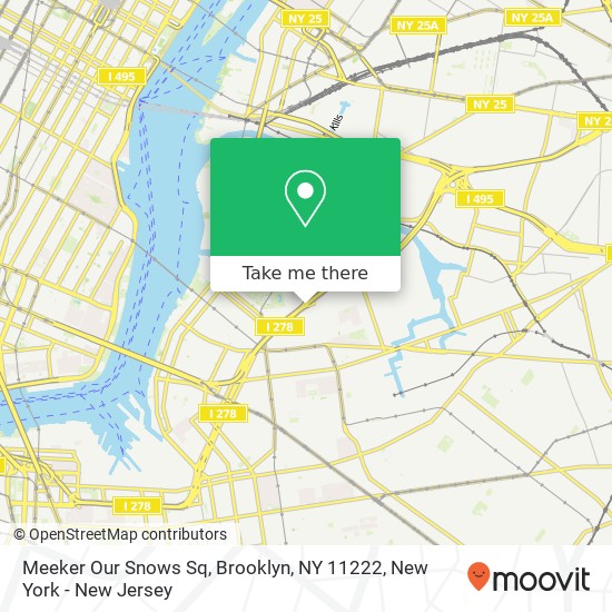Mapa de Meeker Our Snows Sq, Brooklyn, NY 11222