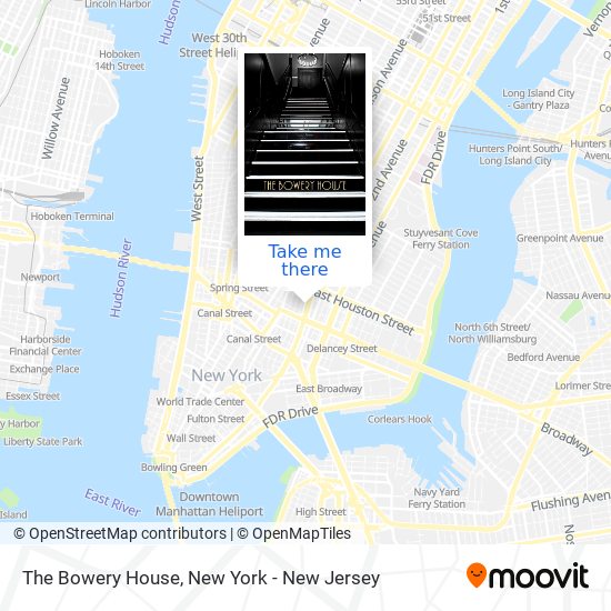The Bowery House map