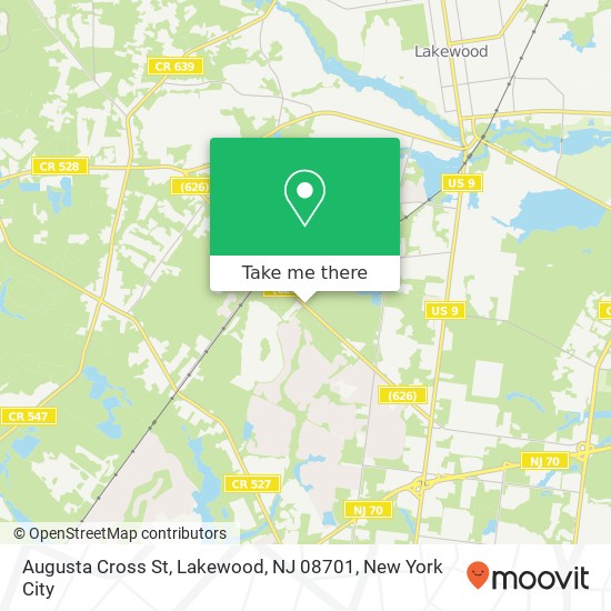 Mapa de Augusta Cross St, Lakewood, NJ 08701