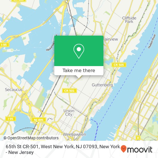 65th St CR-501, West New York, NJ 07093 map