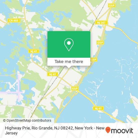 Highway  Prie, Rio Grande, NJ 08242 map