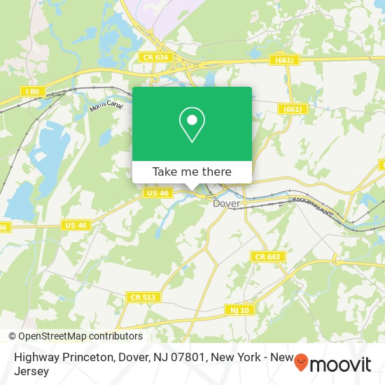 Highway  Princeton, Dover, NJ 07801 map