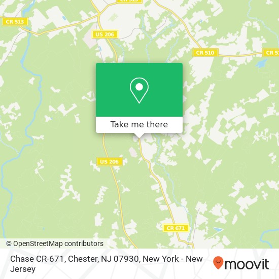 Chase CR-671, Chester, NJ 07930 map