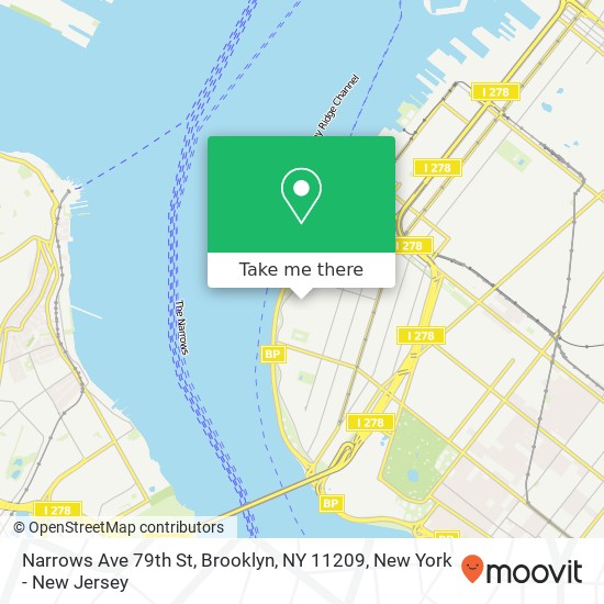 Narrows Ave 79th St, Brooklyn, NY 11209 map