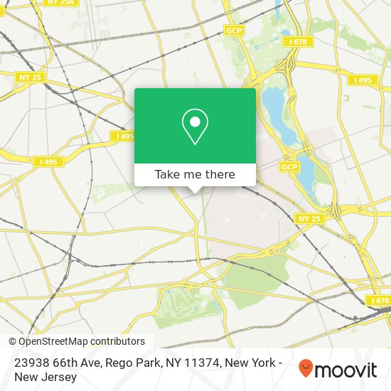 Mapa de 23938 66th Ave, Rego Park, NY 11374