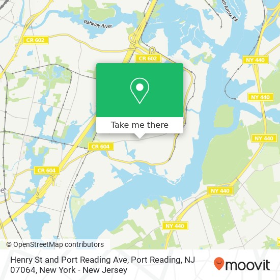 Mapa de Henry St and Port Reading Ave, Port Reading, NJ 07064