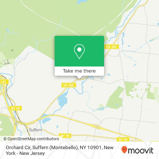 Mapa de Orchard Cir, Suffern (Montebello), NY 10901