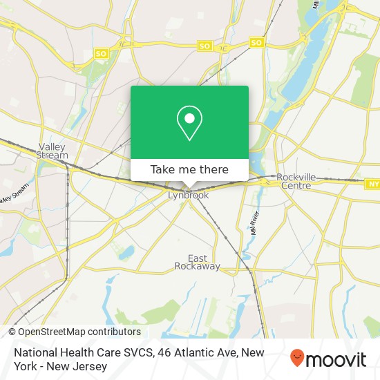 Mapa de National Health Care SVCS, 46 Atlantic Ave