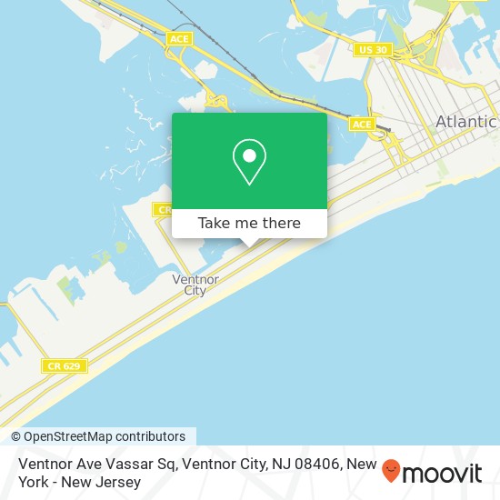 Ventnor Ave Vassar Sq, Ventnor City, NJ 08406 map