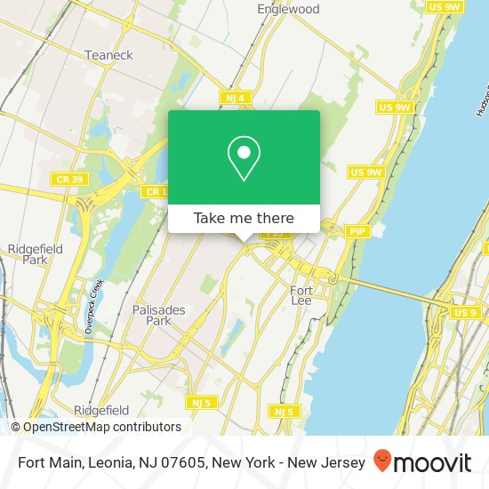 Mapa de Fort Main, Leonia, NJ 07605