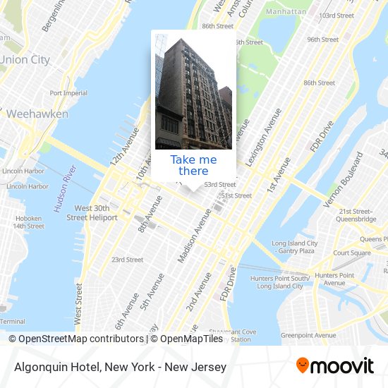 Algonquin Hotel map