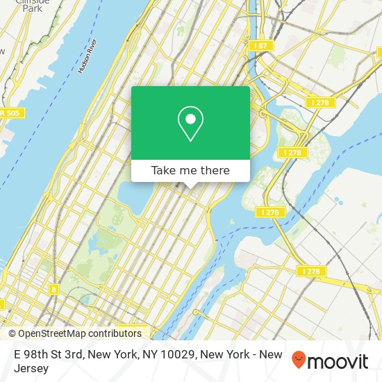 E 98th St 3rd, New York, NY 10029 map
