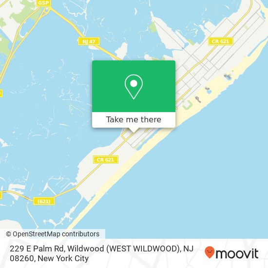 229 E Palm Rd, Wildwood (WEST WILDWOOD), NJ 08260 map