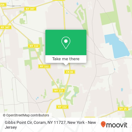 Gibbs Point Cir, Coram, NY 11727 map