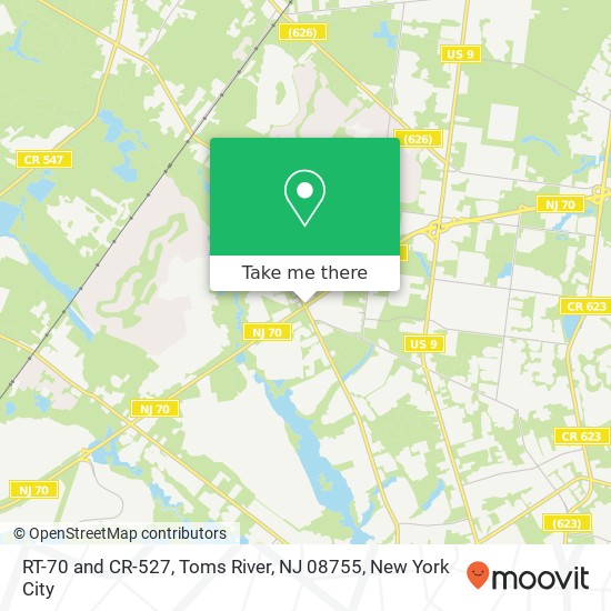 RT-70 and CR-527, Toms River, NJ 08755 map