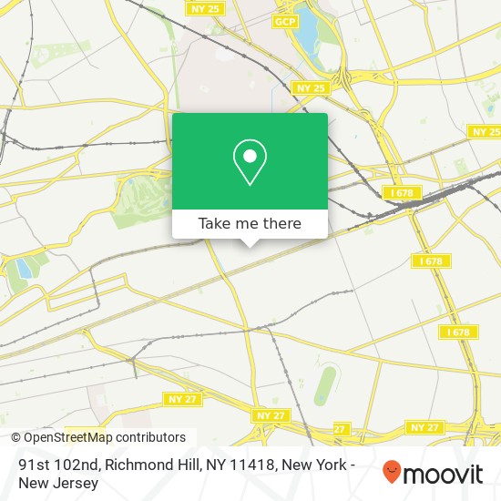 91st 102nd, Richmond Hill, NY 11418 map