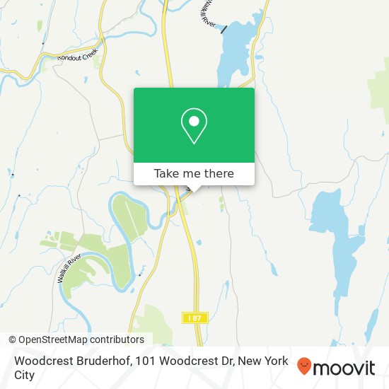 Mapa de Woodcrest Bruderhof, 101 Woodcrest Dr