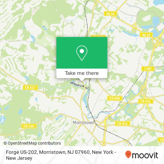 Mapa de Forge US-202, Morristown, NJ 07960