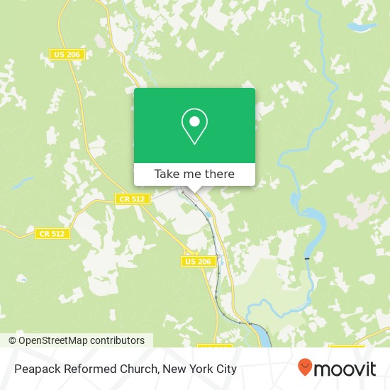 Peapack Reformed Church map