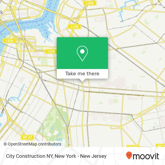 City Construction NY map