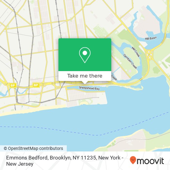Mapa de Emmons Bedford, Brooklyn, NY 11235
